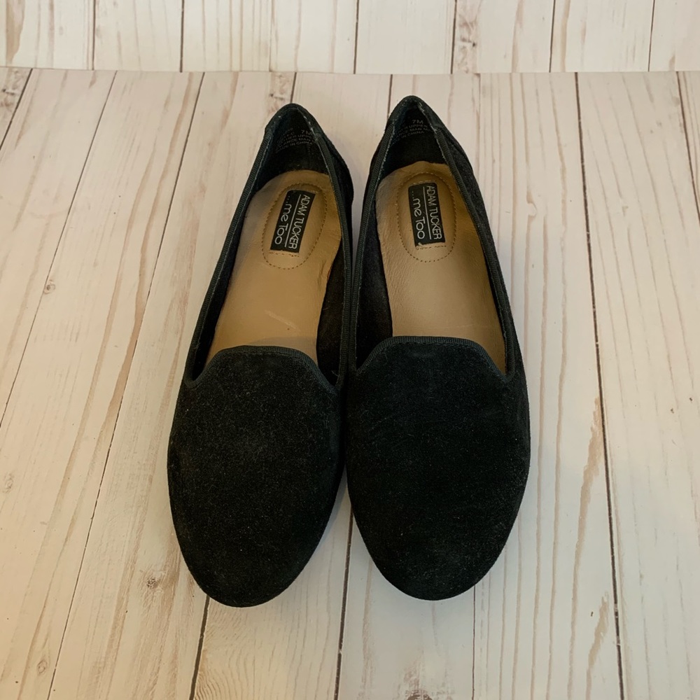 Adam Tucker Me Too  black leather loafers 7